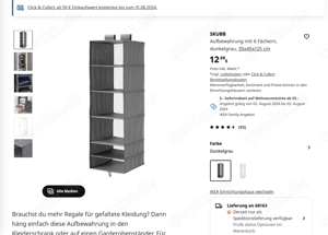 IKEA scubb Hängeregal Originalverpackt schwarz