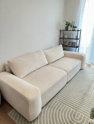 Schlafsofa   Designersofa weiß   creme - Teddy