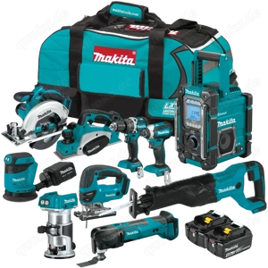 Makita 18V LXT 15 Piece Power Tool Kit With 3 x 5.0Ah Batteries Charger & Bag
