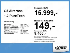 Citroen C5 Aircross 1.2 PureTech 130 FEEL LED+2xKlima+LM Bild 4