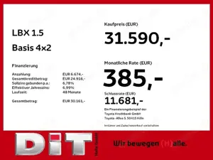 Lexus LBX 1.5 Basis 4x2 Komfort-Paket
