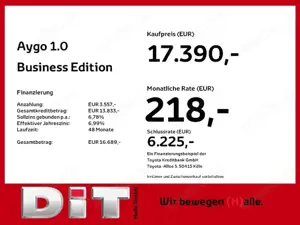 Toyota Aygo 1.0 Business Edition Klima Kamera Tempomat Bild 3