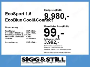 Ford EcoSport 1.5 EcoBlue CoolConnect NAVI*KLIMA*PDC*TEMP Bild 4
