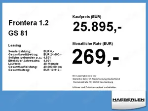 Opel Frontera 1.2 GS 81 kW LED+Navi+SHZ+Winterp.+Kam. Bild 4