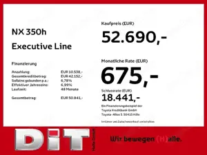 Lexus NX 350h Executive Line Klima Kamera Sitzhzg