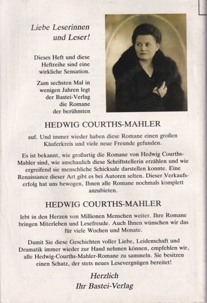 Hedwig Courths Mahler, Band 56, 6. Auflage  Bild 2