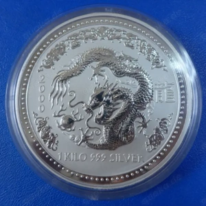 1kg Silbermünze Lunar I - Drache 2012 - Year of the Dragon