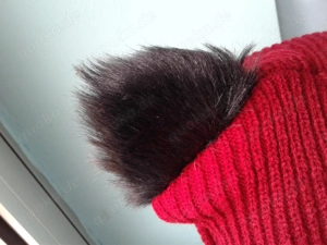 Damen Mütze warm bestickt Katze Fellohren wie neu ungetragen