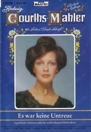 Hedwig Courths Mahler, Band 29, 6. Auflage 