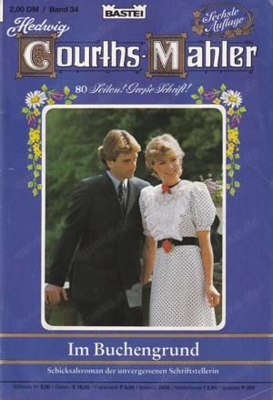 Hedwig Courths Mahler, Band 34, 6. Auflage 