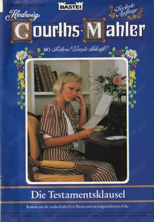 Hedwig Courths Mahler, Band 42, 6. Auflage 