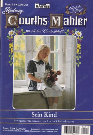 Hedwig Courths Mahler, Band 52, 6. Auflage 