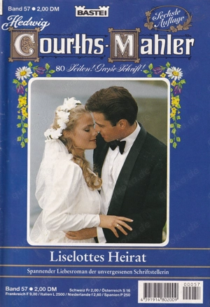 Hedwig Courths Mahler, Band 57, 6. Auflage 