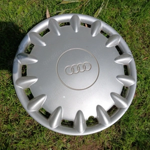 1 Radzierblenden Radkappen silber grau 15 Zoll mit  AUDI-Symbol
