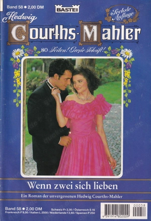 Hedwig Courths Mahler, Band 58, 6. Auflage 