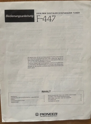 Pioneer digitaler Tuner F-447