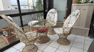 Masson Fiberglas Garten-Balkonmöbel, 5 teiliges Set