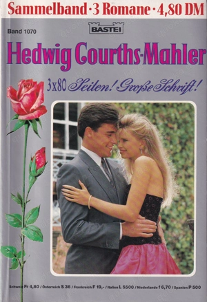 Hedwig Courths Mahler, Band 1070, Sammelband, 3 Romane, 3 x 80 Seiten in großer Schrift 