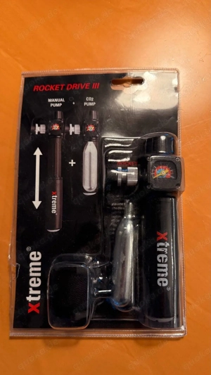 Xtreme Rocket Drive III Kombi Fahrradpumpe CO2 Manometer Neu OVP