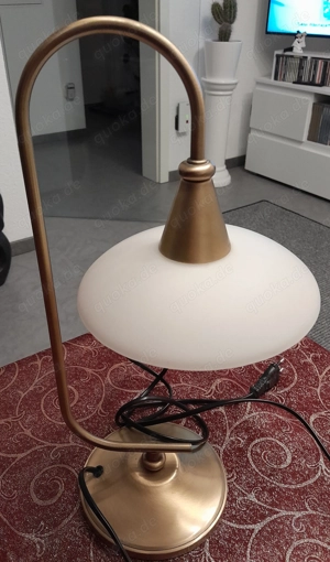 Moderne Messing Tischleuchte von Wofi gebraucht, sehr gut erhalten, ca. 40   45 cm hoch