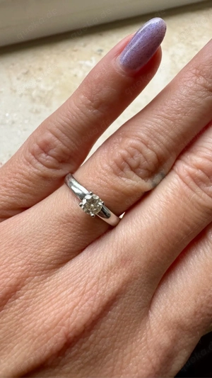 Verlobungsring 585 WG 0,3ct Brilliant Gr.49