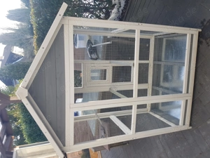 Großer Vogelkäfig aus Holz 