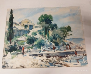 Original Gemälde   Küstenlandschaft   signiert Riemer