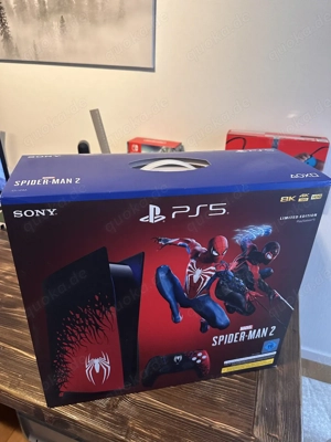 Sony Playstation 5 spider Man 2 PS5 spielkonsole mit verpakung und zwei controller mit rechnung 