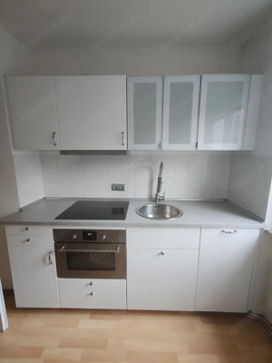 IKEA Küche (METOD System) in weiß Hochglanz + Elektrogeräte