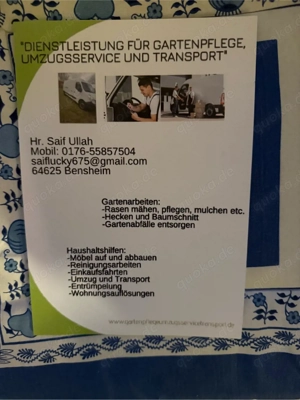 Dienstleistung für Garten, Umzug & Entrümpelung