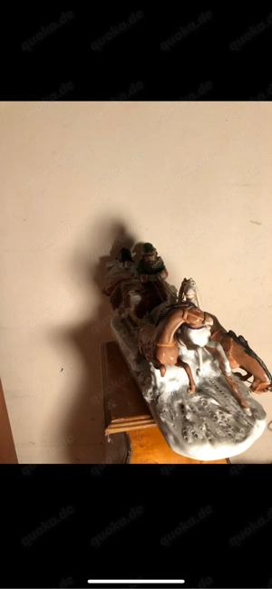 Porzellanfigur "Napoleons Schlittenfahrt von Moskau nach Paris" Bild 4