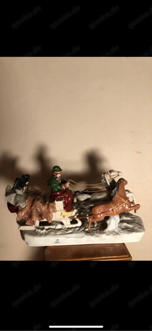 Porzellanfigur "Napoleons Schlittenfahrt von Moskau nach Paris" Bild 5