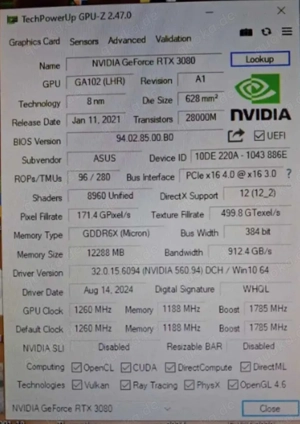 ASUS TUF Gaming OC GeForce RTX 3080 12GB (LHR-Version) Bild 5