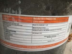 3x BAUDER Bitumen-Dampfsperrbahn VA 4 (V60 S4 + AL) feinbestreut Dampfsperre