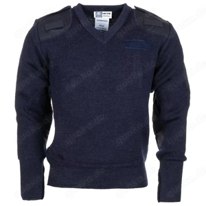 Brit. Pullover, blau, Polizei, V-Ausschnitt, gebr.