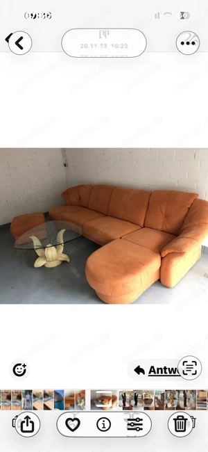 couchganitur mit elektrischer ausfahrbarer Ottomanne links