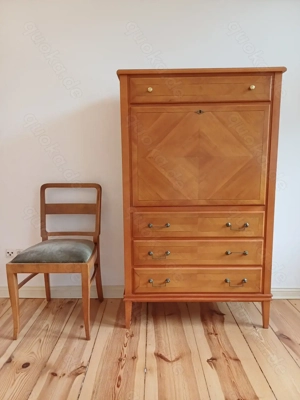 Prima Schreibschrank mit vielen Schubladen und Stuhl