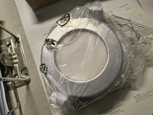 4x Prios LED Einbaulampe Cadance, silber, 11,5 cm, dimmbar