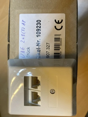 10 x Telefondose Western RJ45, ISDN UAE 2 x 8(8), AP, neu