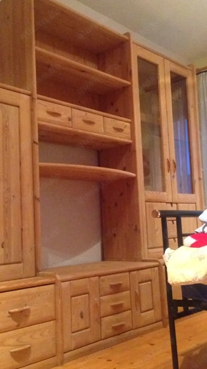 Schrankwand Kiefer massiv normale Gebrauchsspuren Maße: