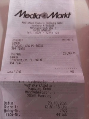Zwei original Canon PIXMA Druckerpatronen Bild 2