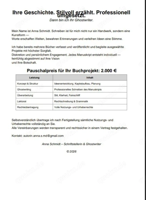 Ghostwriter gesucht? Dann bin ich Ihre Ansprechpartnerin Bild 2
