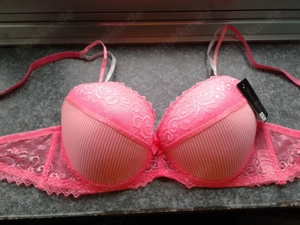 Second Hand Push UP BH 90 C Pink weiß Spitze