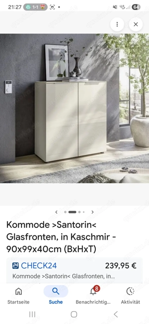 Santorin Glas Kommode