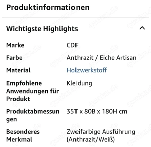 schrank Anthrazit Eiche 