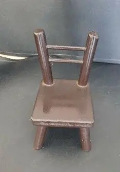 Ministuhl aus Holz - schwarz ca. 14cm hoch - Stuhl - Deko - Puppe