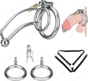 Peniskäfig mit Metall-Katheter