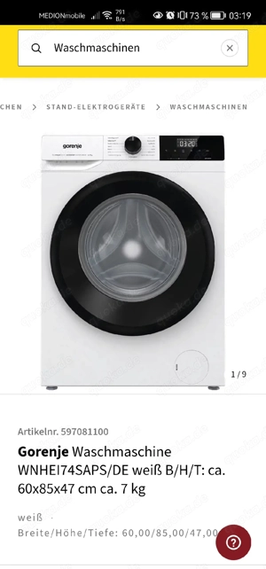 Gorenje Waschmaschine wie neu 