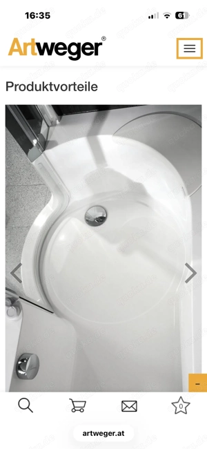 Artweger Twinline Begebare Duschbadewanne