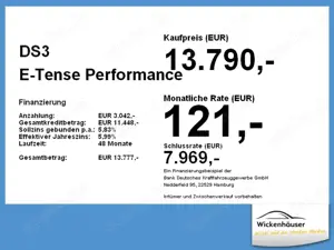 DS Automobiles DS 3 DS3  E-Tense Performance Line HeadUp Top Zustand Bild 5